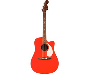 GUITARRA FENDR FOLK REDONDO CE TOP MARFIL ROJA