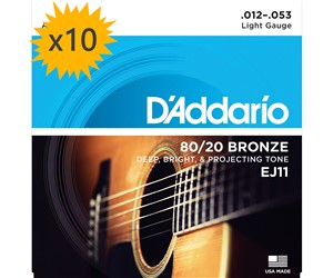 CUERDAS (CAJA) D'ADDARIO LITE 80/20 BRONCE ACUSTICA