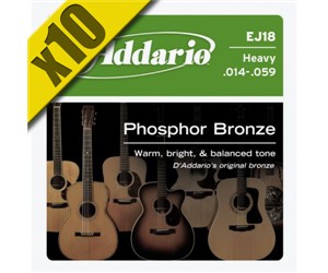 CUERDAS (CAJA) D'ADDARIO HEAVY GUITARRA ACUSTICA POR CAJA  DADDARIO