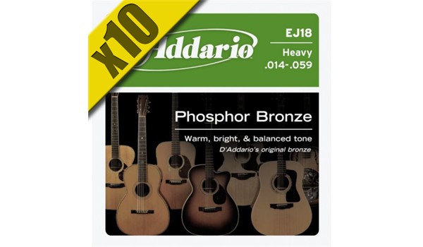 CUERDAS (CAJA) D'ADDARIO HEAVY GUITARRA ACUSTICA POR CAJA  DADDARIO