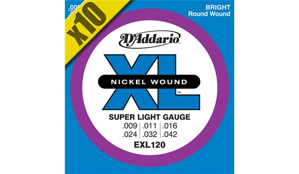 CUERDAS (CAJA) D'ADDARIO PARA  GUITARRA ELECTRICA POR CAJA  DADDARIO