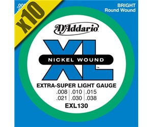 CUERDAS (CAJA) D'ADDARIO PARA  GUITARRA ELECTRICA  DADDARIO