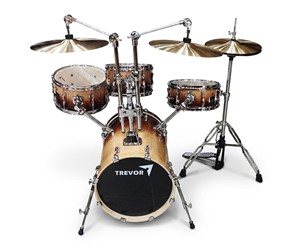 BATERIA TREVOR 4 PZ CON PLATILLOS Y BANQUETA
