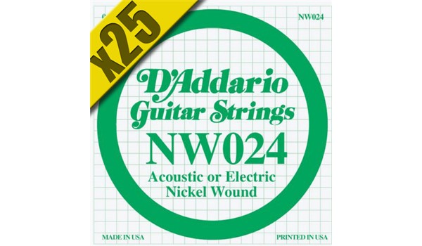 CUERDA (CAJA) SUELTA D'ADDARIO GUITARRA ELECTRICA POR CAJA  DADDARIO