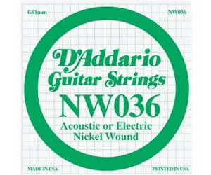 CUERDA SUELTA D'ADDARIO PARA G GUITARRA ELECTRICA  DADDARIO